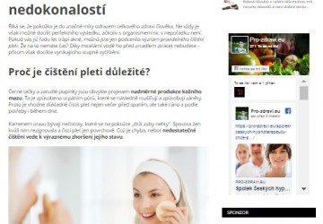 Publikování PR článku na webu pro-zdravi.eu