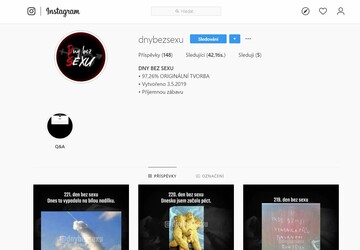 Placeny příspěvek na instagram @dnybezsexu pro 42000 uživatelů