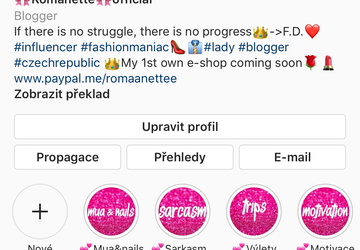Nabízím reklamu přes instagramové příběhy