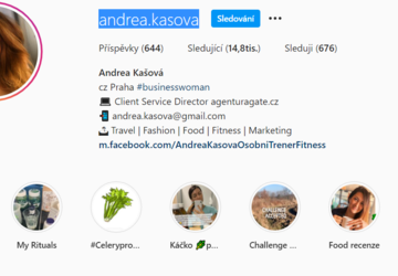 Placené stories na instagramový profil - andrea.kasova