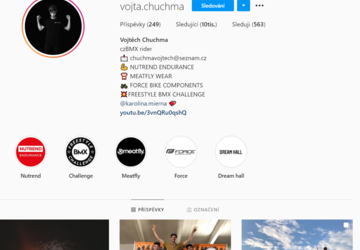 Placený příspěvek na instagramový profil - vojta.chuchma