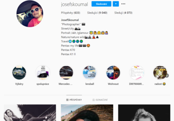 Placený příspěvek na instagramový profil - josefskoumal