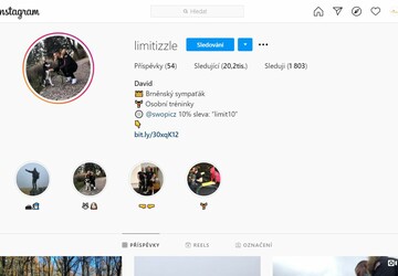  Placený příspěvek na instagram @limitizzle pro 20 200 uživatelů
