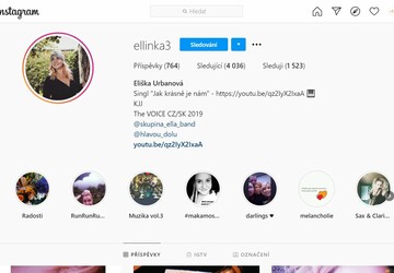 Placený příspěvek na instagram @ellinka3 pro 4 000 uživatelů